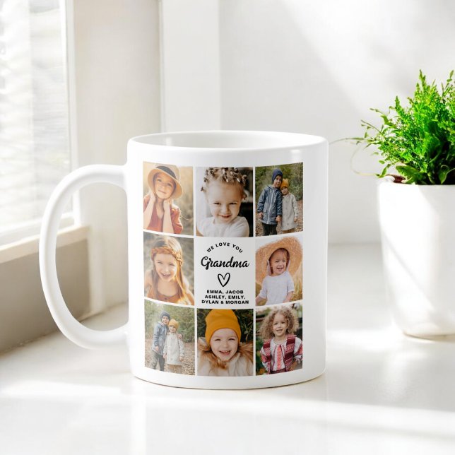 Oma Wir Liebe Sie hören Moderne FotoCollage Kaffeetasse (Von Creator hochgeladen)