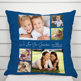 Oma Wir Liebe You Blue Foto Kissen
