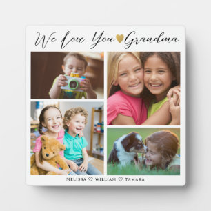 Oma wir lieben dich Enkelkinder 4 Foto-Collage Fotoplatte