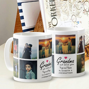 Oma, wir lieben dich Skript Enkelkinder Foto-Colla Kaffeetasse