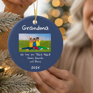 Oma, wir lieben dich so sehr Foto Weihnachtsgesche Keramik Ornament