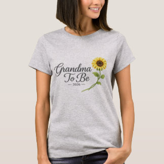 Oma wird 2026 Sonnenblume Schwangerschaftsankündig T-Shirt