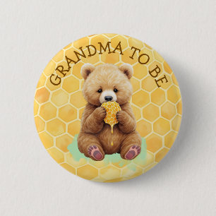 Oma wird Bären-Thema Jungen-Baby-Party Button