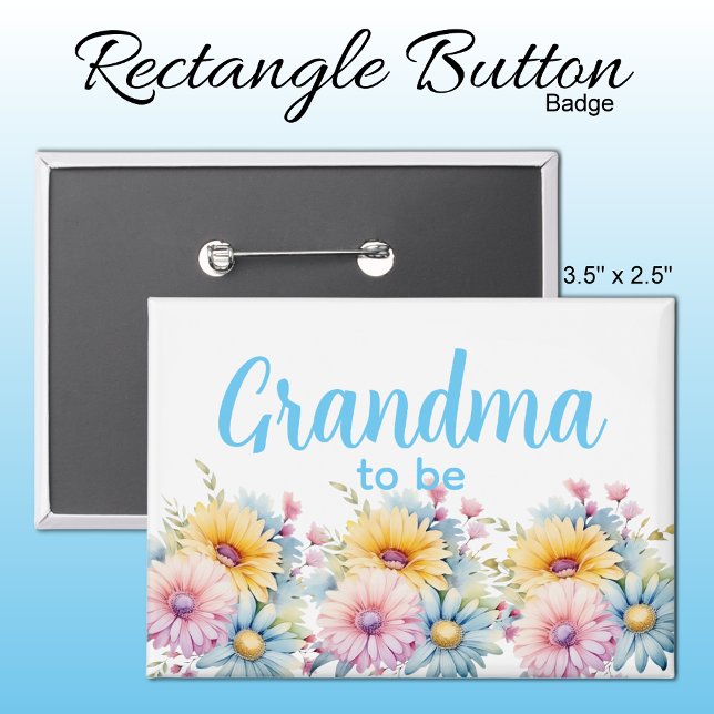 Oma wird gerbera Blumen blau Button (Von Creator hochgeladen)