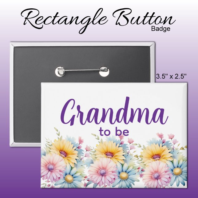Oma wird gerbera Blumen lila Button (Von Creator hochgeladen)