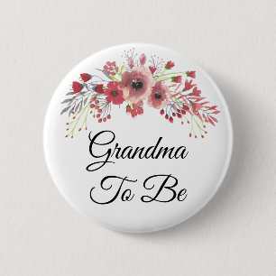 Oma wird Pink Floral Baby Duschknopf Button
