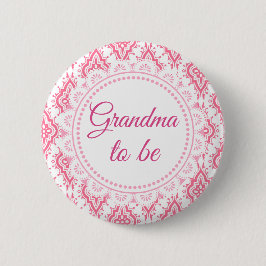 Oma wird Pink Lacey Baby Showknopf Button