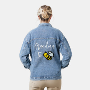 Oma wird zur Biene Baby Shower Hochzeit  Jeansjacke