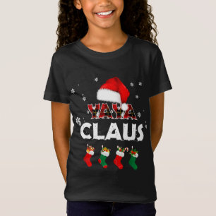 Oma Yaya Claus Weihnachtsmannmütze Funny Christmas T-Shirt
