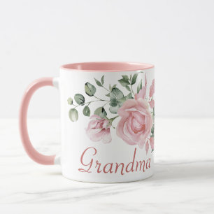Oma Year etablierte Custom Pink Roses Tasse