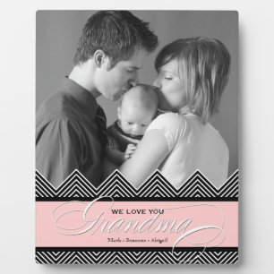 Oma Zig Zag Zickzack Modernes Personalisiertes Fot Fotoplatte