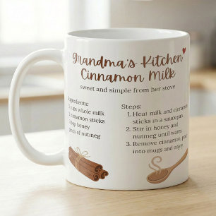 Oma-Zimt-Milch-Rezept, gemütliches warmes Rezept Kaffeetasse