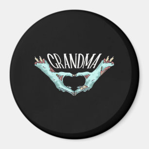 Oma Zombie Hand Herz Halloween Kostümfamilie Magnet