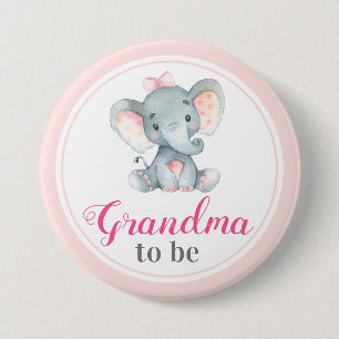 Oma zu New Granny Baby Girl Duwer Elefant Button