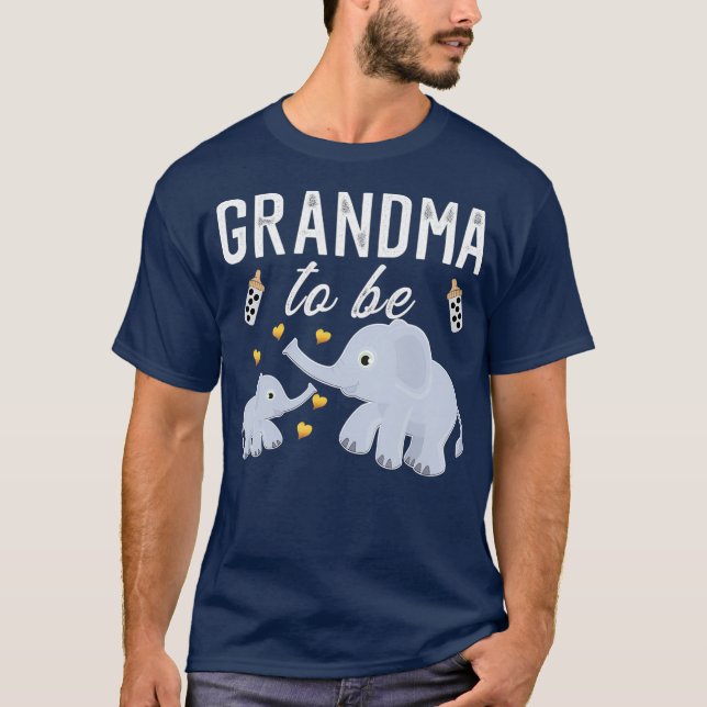 Oma zu sein Elephant Baby Dusche Oma Niedlich T-Shirt (Vorderseite)