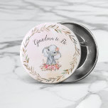 Oma zu sein Elephant Baby Shower Boho Chic<br><div class="desc">Zeigen Sie mit diesem Design den Mitgliedern der neuen erwartenden Familie. Ein bezaubernder Elefant mit Blume über dem Ohr,  ein Blumenkranz umgibt ihre Füße,  und ein großer Kranz umgibt sie auf korallenfarbenem Hintergrund. Sehen Sie sich alle passenden Produkte in unserer Kollektion an,  siehe oben.</div>