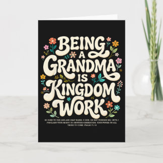 Oma zu sein ist Königsarbeit Psalm 7118 Retro C Karte