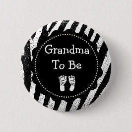 Oma zu Zebra Print Baby Shooter Button