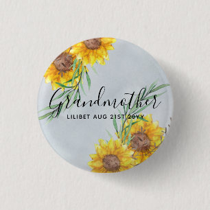 OMAGift - Personalisierte Sonnenblumen Button