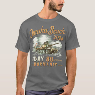 Omaha Beach 1944 Tag 2024 80 Jahre Norman T-Shirt