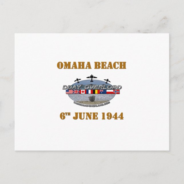 Omaha Beach 6th June 1944 Postkarte (Vorderseite)