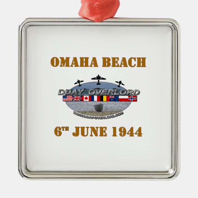 Omaha Beach 6th June 1944 Silbernes Ornament (Vorne)