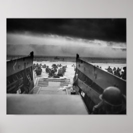 Omaha Beach Landing — Invasion der Normandie am D- Poster