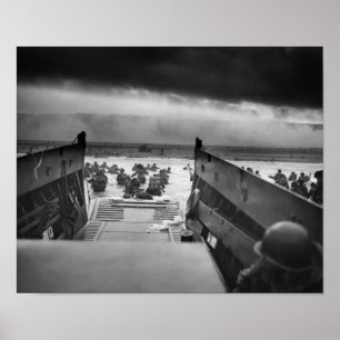Omaha Beach Landing — Invasion der Normandie am D- Poster