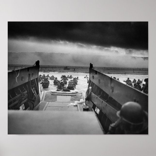Omaha Beach Landing — Invasion der Normandie am D- Poster (Vorne)