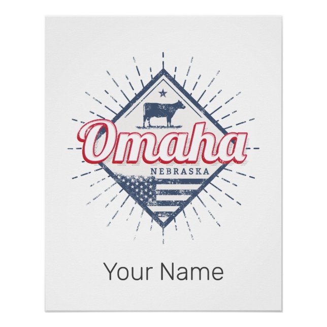 Omaha City Nebraska Vereinte Staaten Vintag USA Poster (Vorderseite)