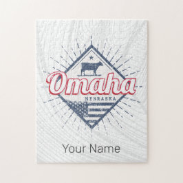 Omaha City Nebraska Vereinte Staaten Vintag USA Puzzle
