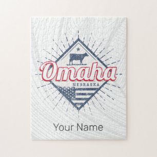 Omaha City Nebraska Vereinte Staaten Vintag USA Puzzle