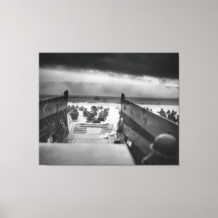 Omaha im Zweiten Weltkrieg der LCVP in die Kiefer  Leinwanddruck