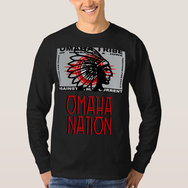 Omaha Nation Flag Indigene Indigene Indigene Ameri T-Shirt (Vorderseite)