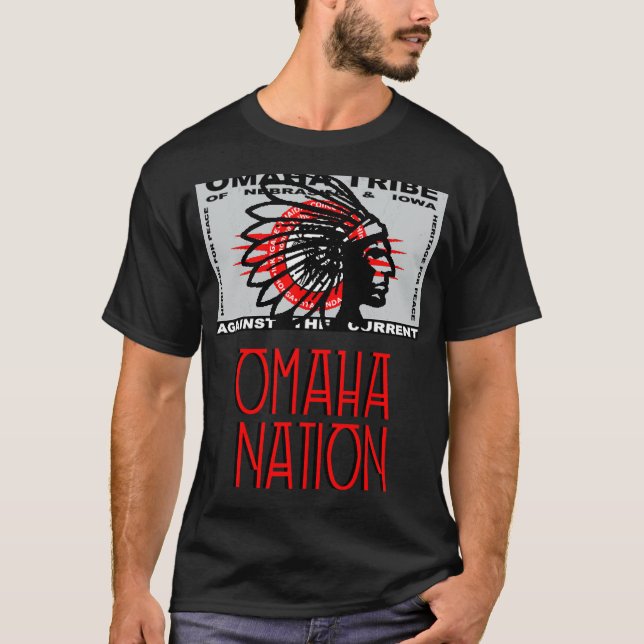 Omaha Nation Flag Indigene Indigene Indigene Ameri T-Shirt (Vorderseite)