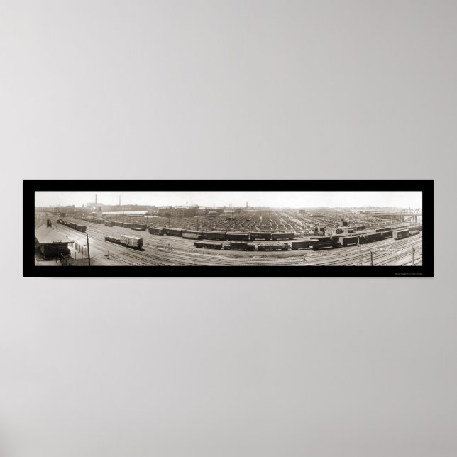 Omaha NE Stockyards Foto 1916 Poster (Vorne)