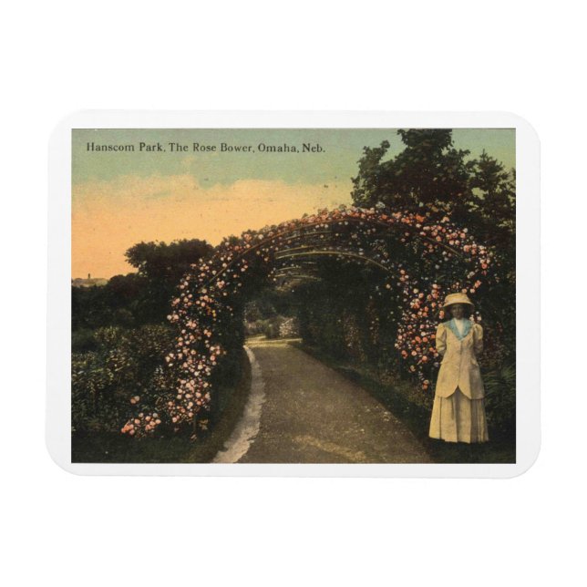 Omaha Nebraska 1913 Hanscom Park Vintag Magnet (Horizontal)