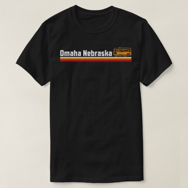 OMAHA NEBRASKA CAMPING T-Shirt (Design vorne)