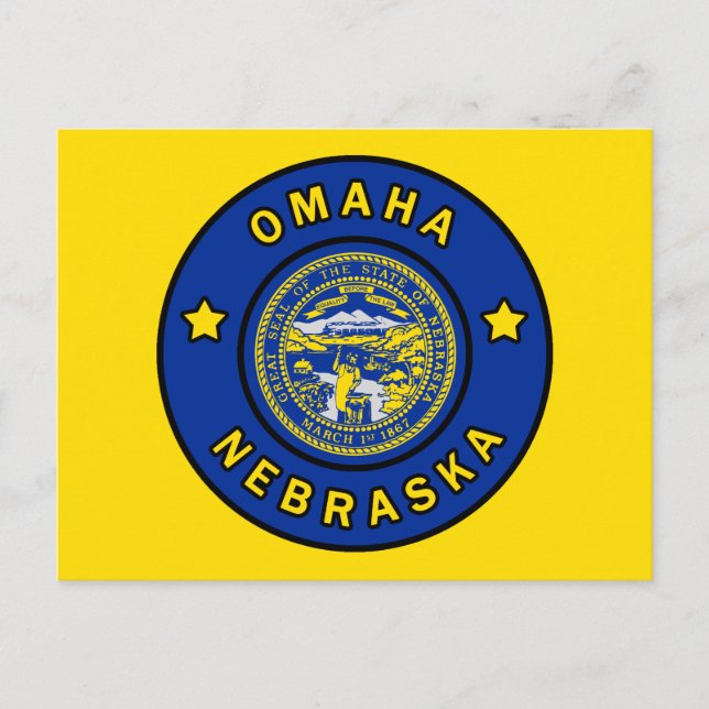 Omaha Nebraska Postkarte (Vorderseite)