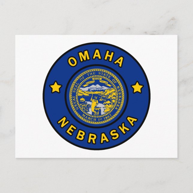Omaha Nebraska Postkarte (Vorderseite)