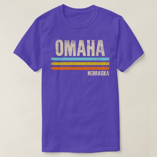 Omaha Nebraska Retro T-Shirt (Design vorne)