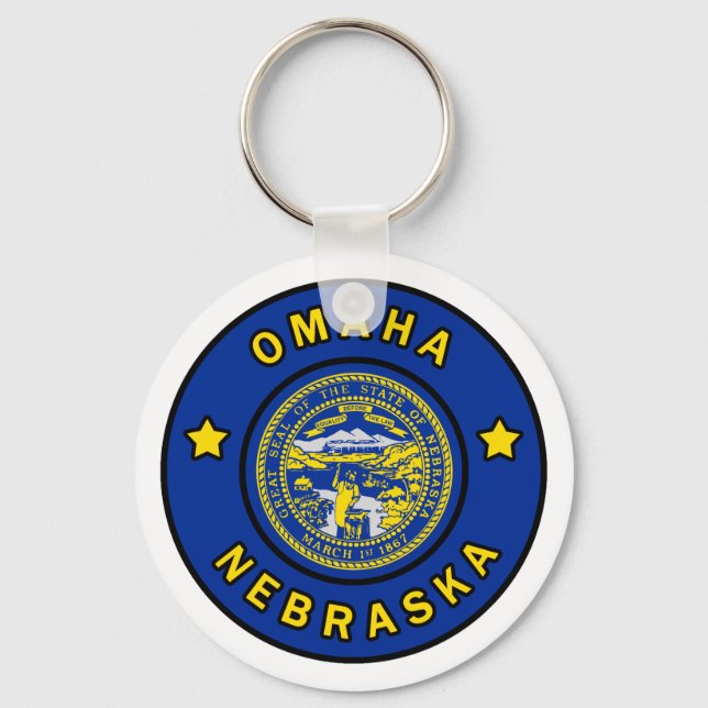 Omaha Nebraska Schlüsselanhänger (Vorderseite)