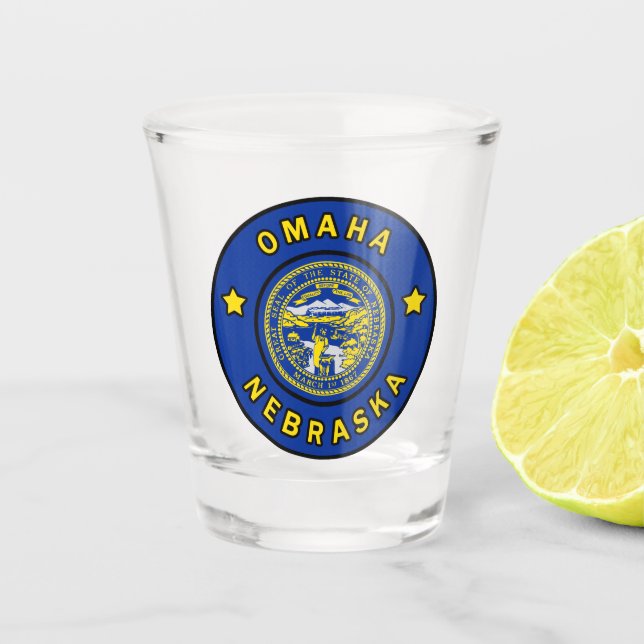 Omaha Nebraska Schnapsglas (Vorderseite)