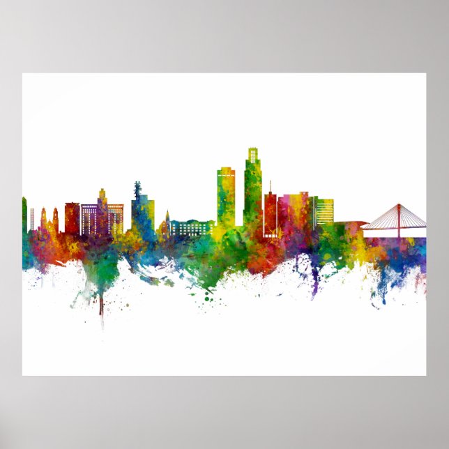 Omaha Nebraska Skyline Poster (Vorne)