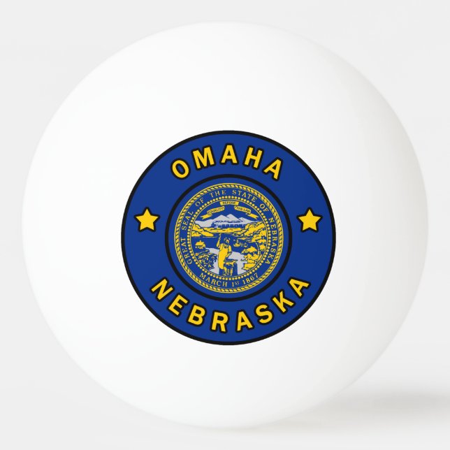 Omaha Nebraska Tischtennisball (Vorderseite)