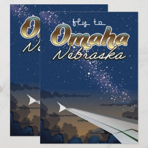 Omaha, Nebraska Vintages Flugplakat