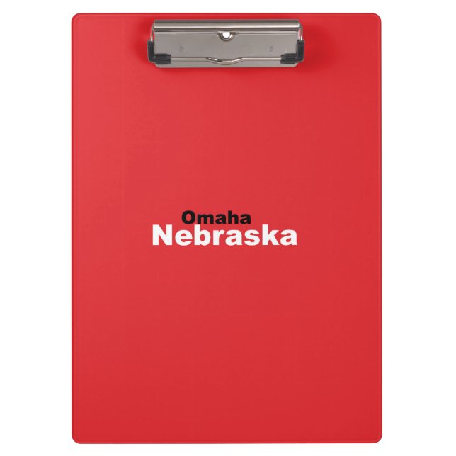 Omaha, Nebraska Zwischenablage Klemmbrett (Vorderseite)