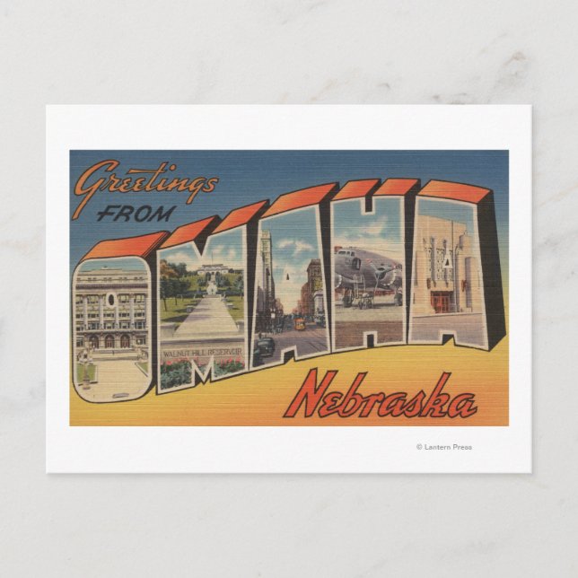 Omaha, NebraskaGroße BriefszenenOmaha, NE Postkarte (Vorderseite)
