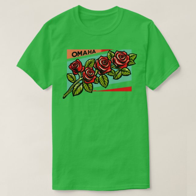 Omaha-Rose T-Shirt (Design vorne)