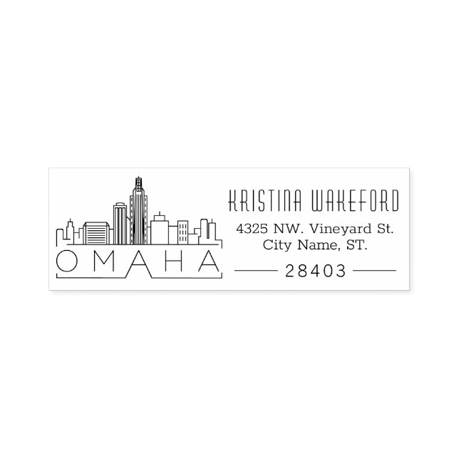 Omaha | Selbstfarbige Briefmarke der benutzerdefin Permastempel (Design)